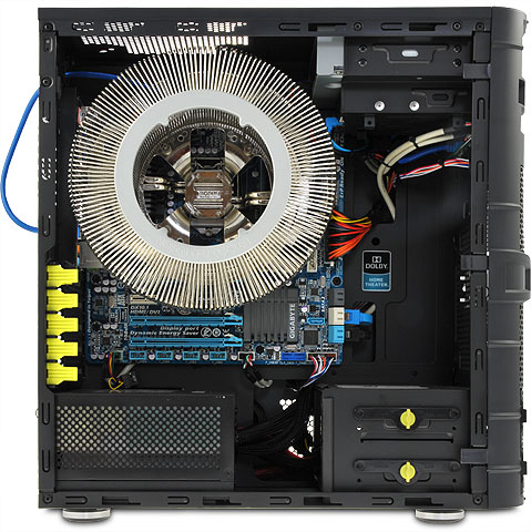 Photograph showing the internal PC layout (click to enlarge)